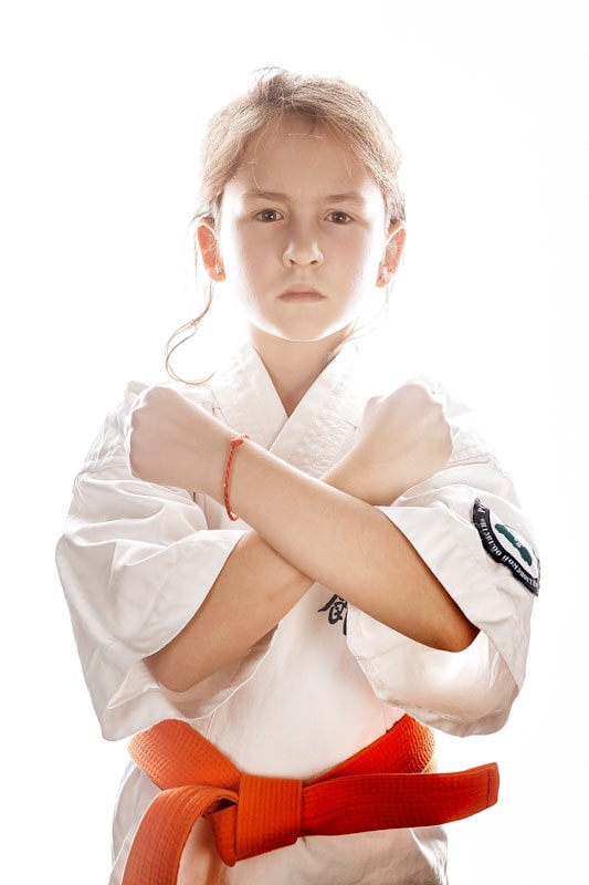 karate girl sportive girl training martial arts